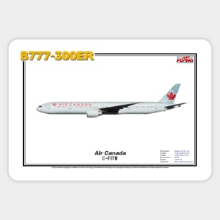 Boeing B777-300ER - Air Canada (Art Print) Sticker